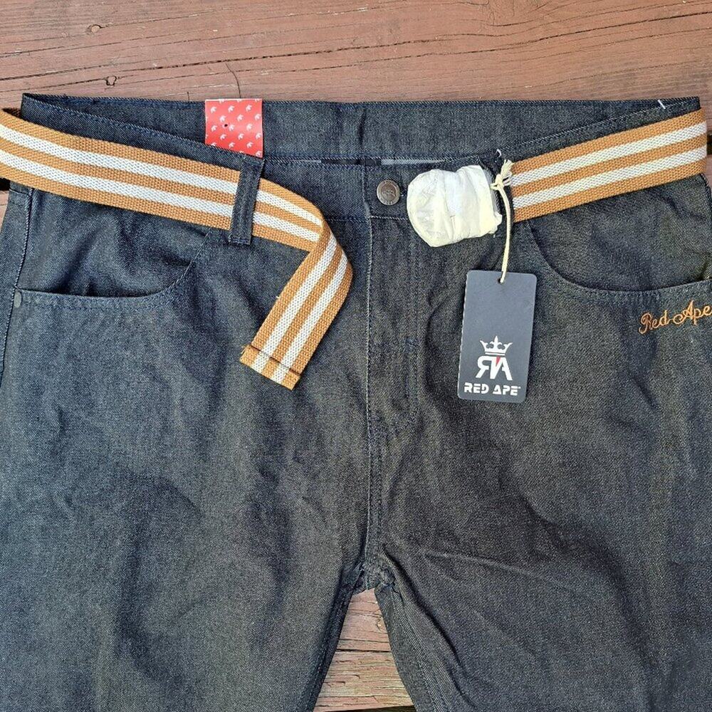 %NWT VINTAGE Red Ape Jeans Mens 40x32 Black Denim Pants Y2K / J3